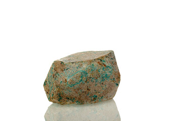 macro mineral stone Stilbite on a white background