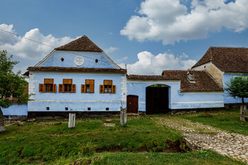 The village farm houses of Viscri in Romania	