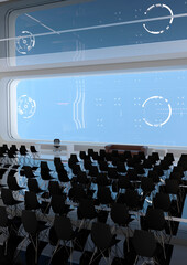 3D Rendering Science Fiction Auditorium