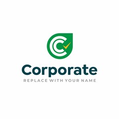 Letter C logo design template in a corporate style