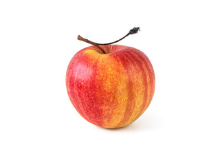 Red juicy apple on a white background