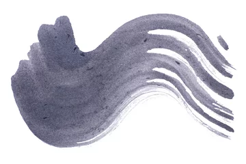 Fototapeten Hokusai Die Große Welle abstrakte Acryl-Aquarell-Pinselstrich-Textur isoliert auf weißem Hintergrund für Logo und Banner. Design, Kreativ und Illustration.  © SuppakornSomnuk