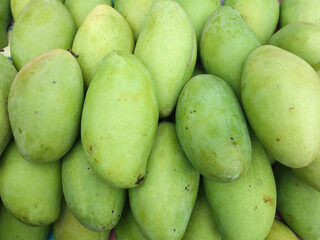 Fruit mango and grape sold in the market