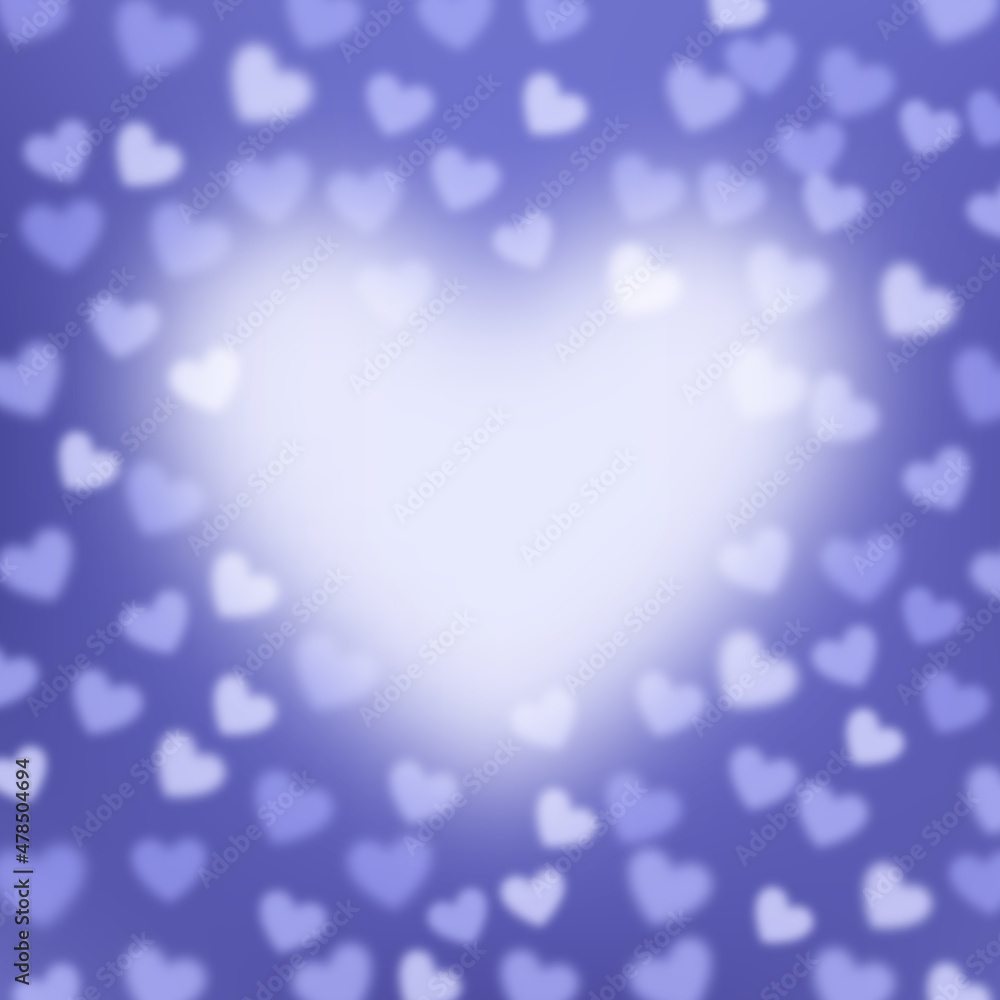 Poster valentines day abstract background with hearts. vector blurred background