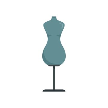 Textile mannequin icon flat isolated vector