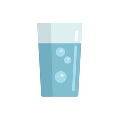 Digestion water glass icon flat isolated vector