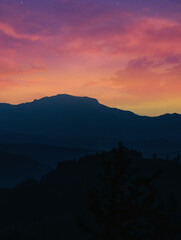sunset in the mountains Sri Lanka