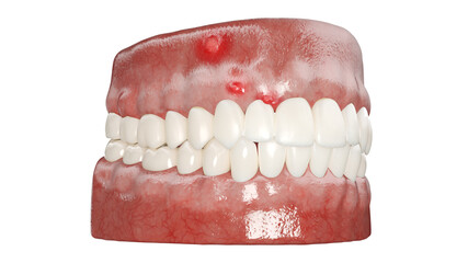 3d rendered illustration of a dental abcess