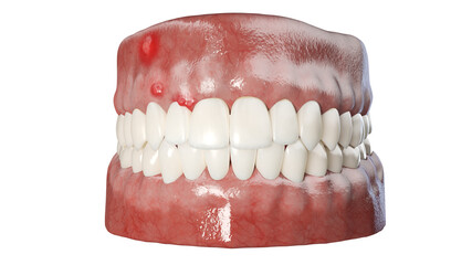 3d rendered illustration of a dental abcess