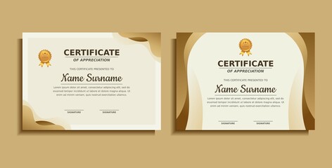Naklejka premium achievement award certificate design template