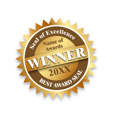 beautiful gold winner award seal