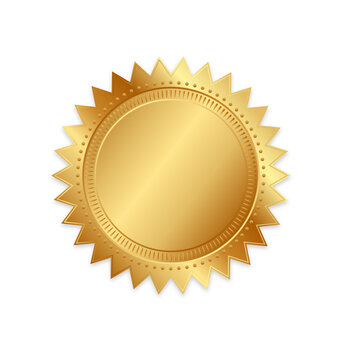 blank gold document award certificate seal