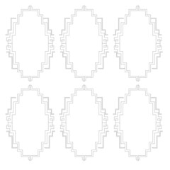 Luxury Design Ornaments Aztecs Black White Pattern, Texture, Background