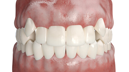 Obraz premium 3d rendered illustration of impacted incisors