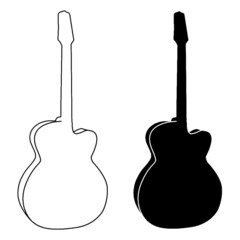 acoustic guitar silhouette