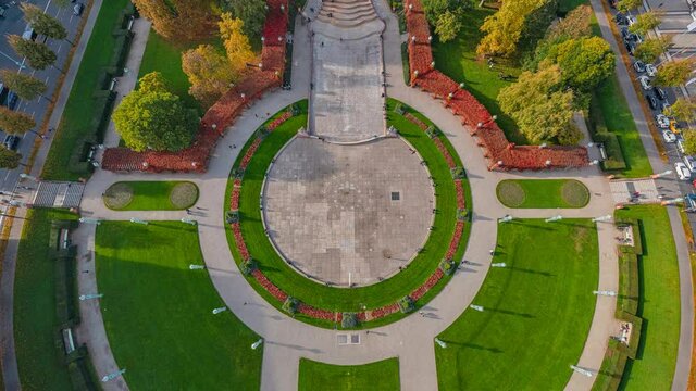Friedrichsplatz and old Watertower Mannheim from above