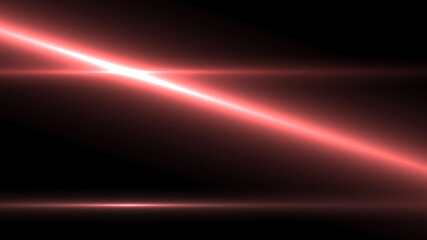 bright glare of light on a black background