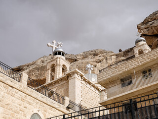 SYRIA. Maalul Monastery is located 60 km from Damascus. Nearby is the village of Kalamondin...