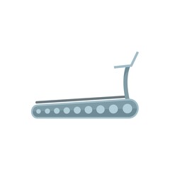 Gym treadmill icon flat isolated vector