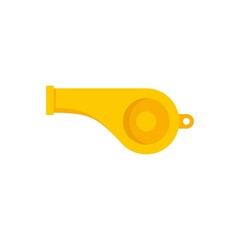 Personal trainer whistle icon flat isolated vector