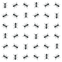 ant vector seamless pattern background