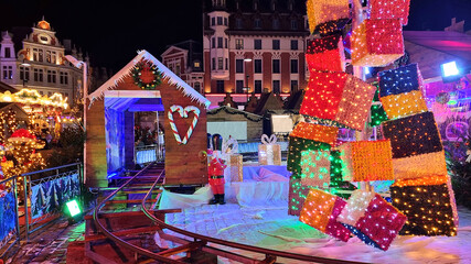 Christmas market in Bethune, France