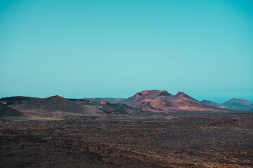Naklejka premium view of the volcano teide
