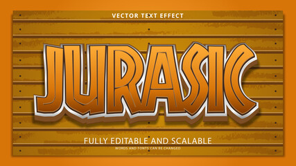 jurassic text effect editable eps file