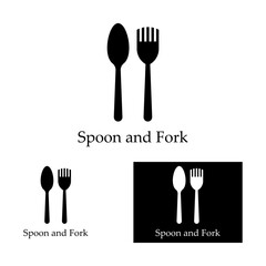 spoon,fork,and knife icon logo vector design template