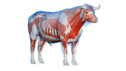 3d rendered illustration of the bovine anatomy