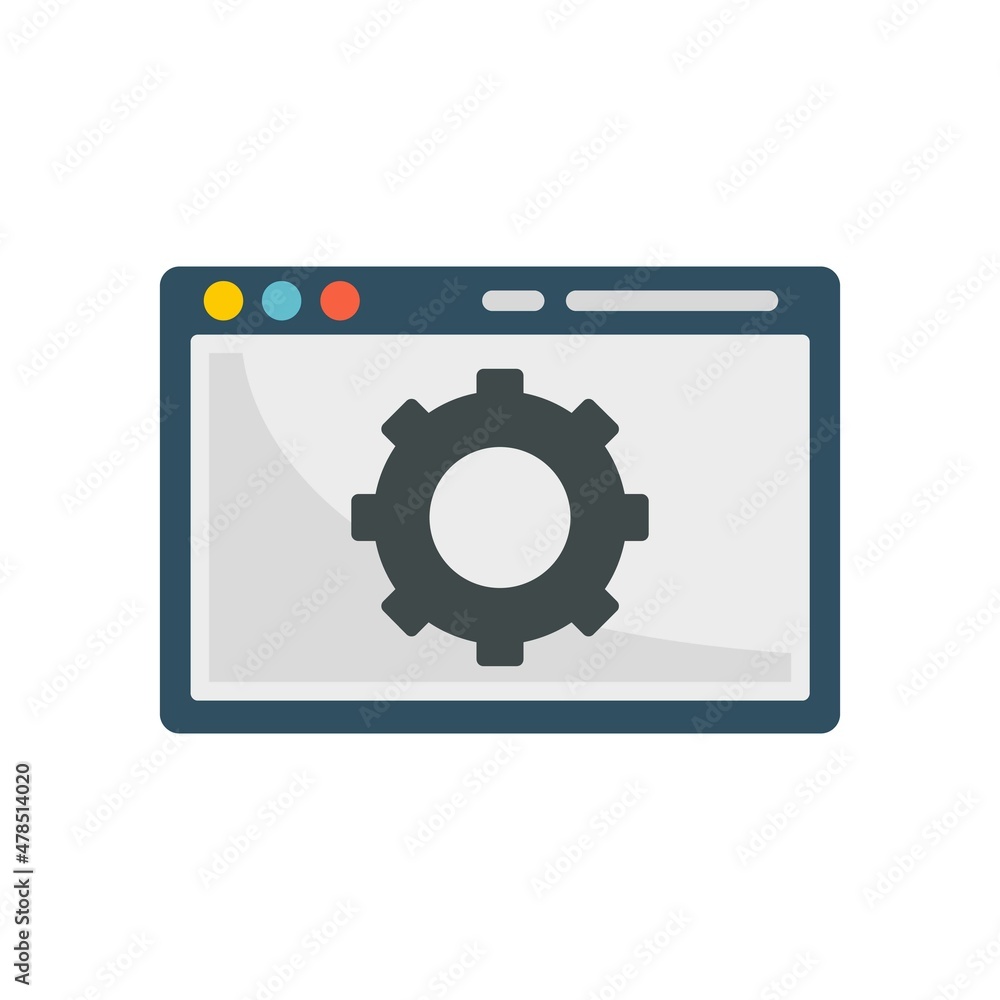 Poster web page system icon flat isolated vector