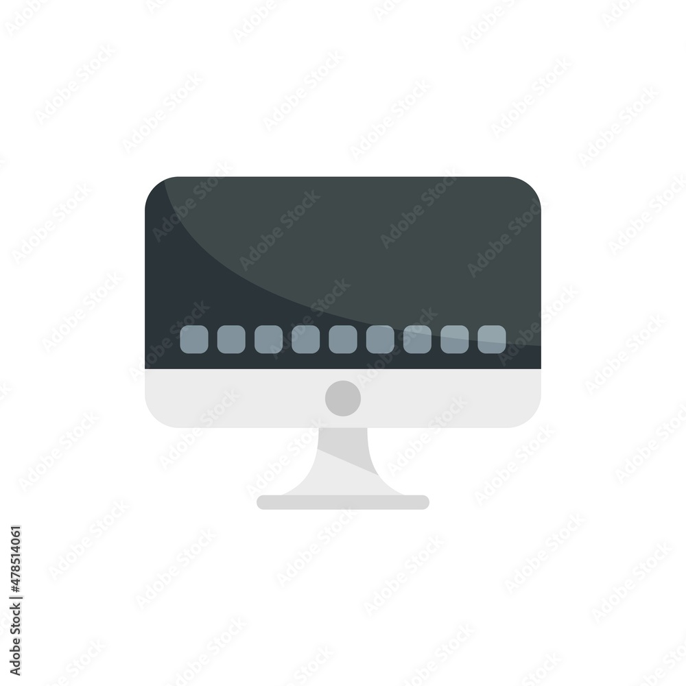 Poster pc operating system icon flat isolated vector