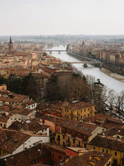 landscape of Verona city in Italy