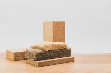 natural wooden fiber buildings thermal insulation sheet samples