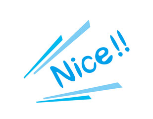 手書き風の文字 / 素材 / ベクターイラスト /　Nice .