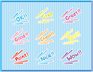 手書き風の文字 / 素材 / ベクターイラスト