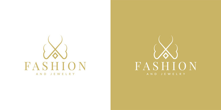 bow tie and necklace logo design for fashion and jewelry business