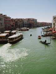 boats on channels of Venice Italy