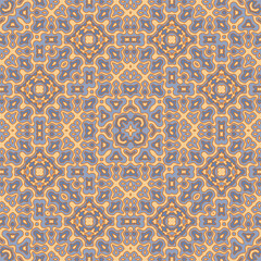 Ethnic floral motifs seamless pattern design