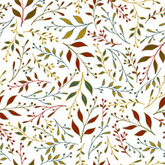 Spring sprouts pattern seamless vector. Modern
