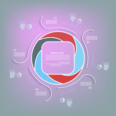 Minimal style infographic template.eps