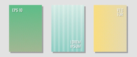 Naklejka premium Halftone flat patterns abstract vector set.