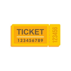 Travel bus ticket icon flat isolated vector