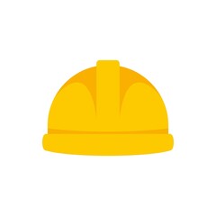 Protection helmet icon flat isolated vector