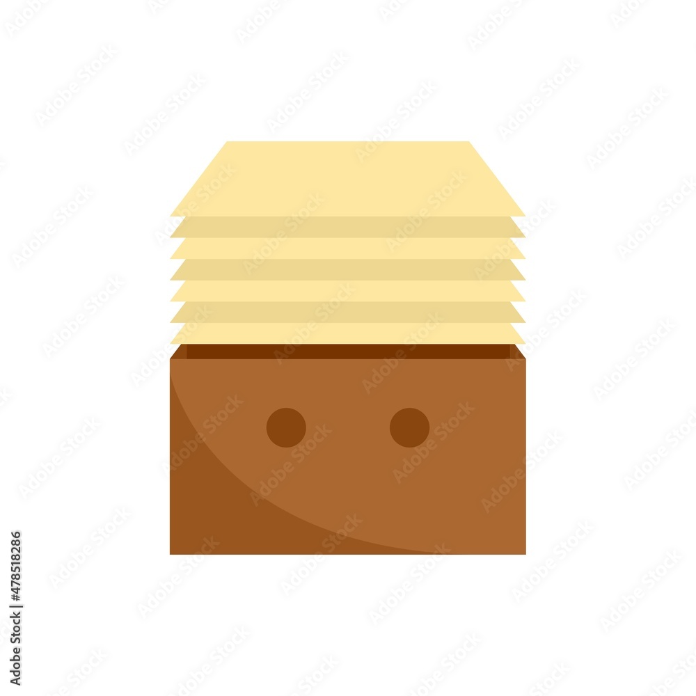 Poster stack documents icon flat isolated vector