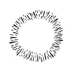 Fototapeta premium Doodle burst splash in vintage style on white background. Black vector hand drawn sketch illustration. Sun, starburst, sparkle, sunburst set. Line sparkle explosion. Marker handdrawn line. Retro spark