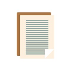 Business documents icon flat isolated vector