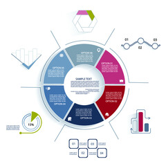 Infographic elements for annual reports