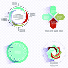 Infographic elements for annual reports