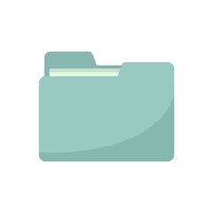 Work folder icon flat isolated vector